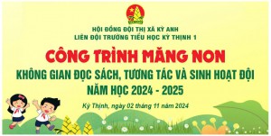 KHÔNG GIAN ĐỌC SÁCH, TƯƠNG TÁC VÀ SINH HOẠT ĐỘI     LIÊN ĐỘI TRƯỜNG TH KỲ THỊNH 1