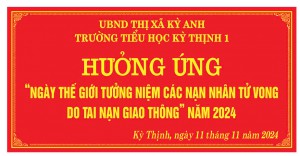 Trường Tiểu học Kỳ Thịnh 1, tổ chức buổi lễ "Tưởng niệm các nạn nhân tử vong do tai nạn giao thông năm 2024