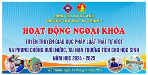 TRƯỜNG TIỂU HỌC KỲ THỊNH 1 TỔ CHỨC HOẠT ĐỘNG NGOẠI KHOÁ TUYÊN TRUYỀN ATGT, PHÒNG CHỐNG ĐUỐI NƯỚC VÀ TAI NẠN THƯƠNG TÍCH NĂM 2025