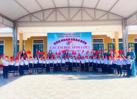 Trường tiểu học Kỳ Thịnh 1- Chào đón học sinh lớp 1 – Ngày đầu tiên đến trường