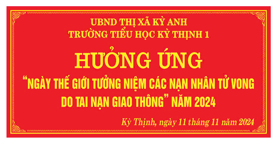 Trường Tiểu học Kỳ Thịnh 1, tổ chức buổi lễ "Tưởng niệm các nạn nhân tử vong do tai nạn giao thông năm 2024